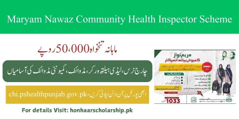 CM Punjab Community Health Inspector Scheme
